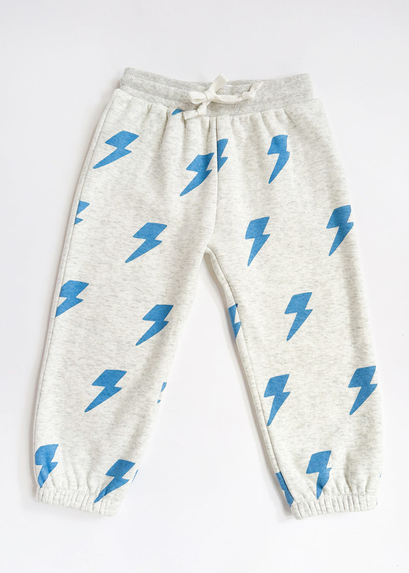 Lightning Bolt Sweatsuit Set - Blue