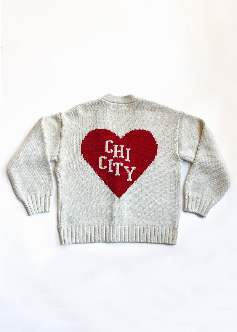 Chicago Heart Cardigan - Cream
