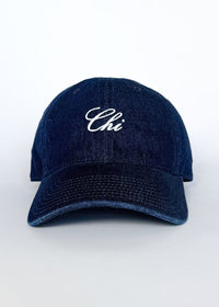 Chi Embroidered Dad Hat - Dark Denim