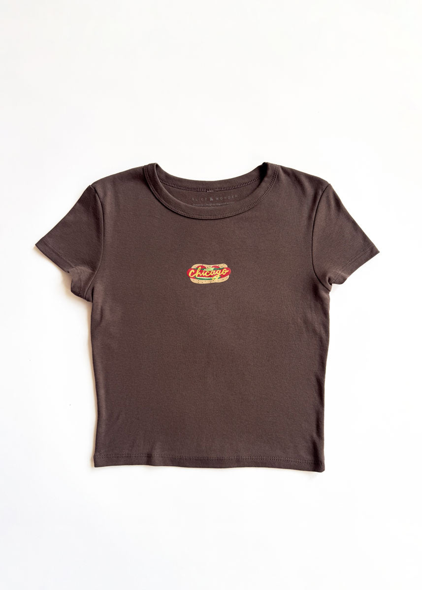 Chicago Dog Baby Tee - Brown