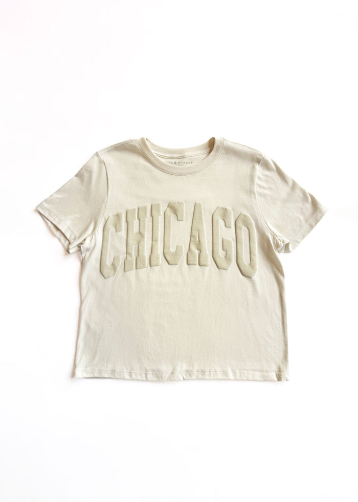 Chicago Crop Collegiate Puff - Washed Ivory
