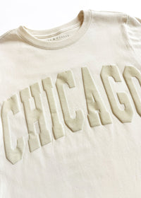 Chicago Crop Collegiate Puff - Washed Ivory