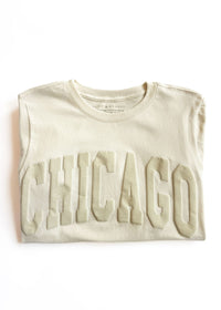 Chicago Crop Collegiate Puff - Washed Ivory