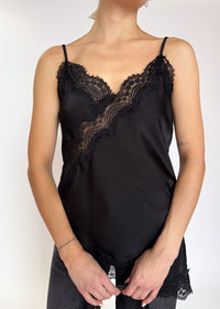 Ashley Asymmetric Lace Cami - Black