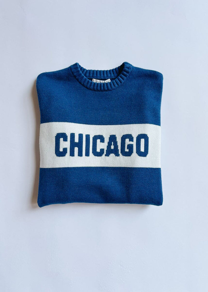 Chicago Block Stripe Sweater - Blue