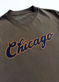 Chicago Script Unisex Tee - Washed Cocoa