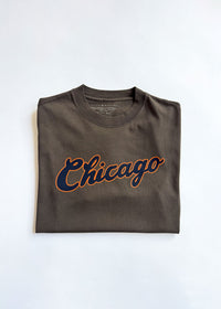 Chicago Script Unisex Tee - Washed Cocoa