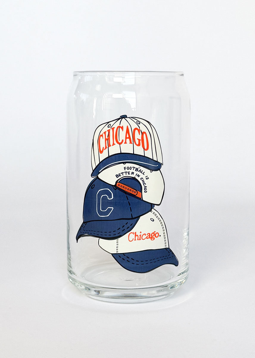 Chicago Hat Stack Can Glass