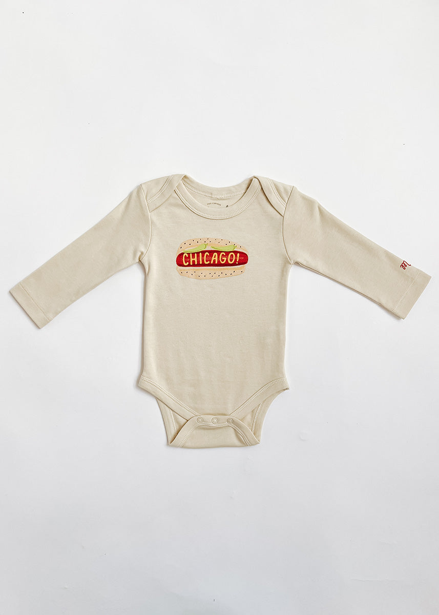 Hot Dog, It's Chicago! Long Sleeve Onesie