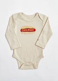 Hot Dog, It's Chicago! Long Sleeve Onesie