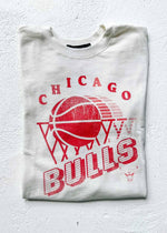 Chicago Bulls Mock Neck Crop Tee - White