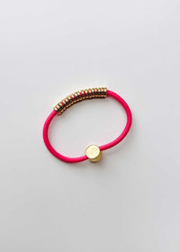 By Lilla Elastic Hairtie Bracelets - Gold Disc