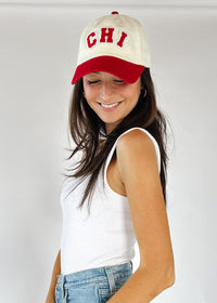 Chi 2-Tone Baseball Cap - Red