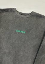 Chicago. Embroidered Crewneck - Pepper