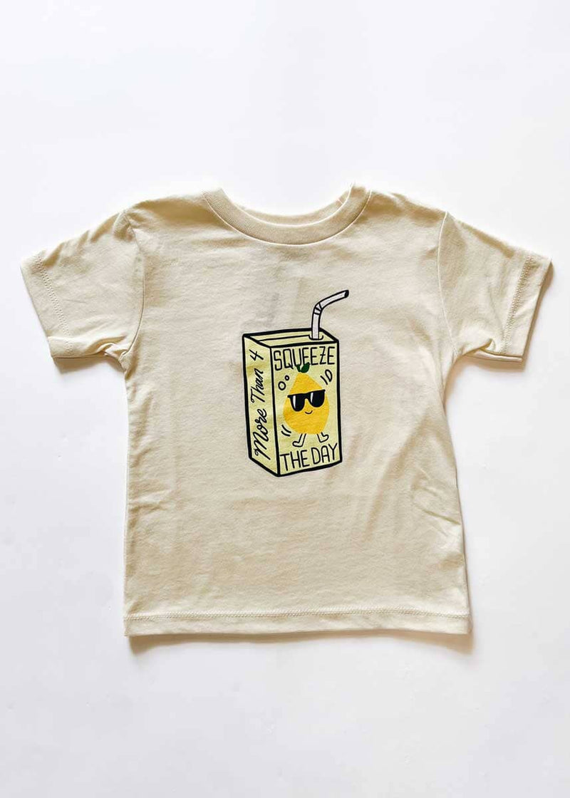 Lemonade Juice Box Toddler Tee - Natural