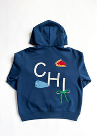 Chicago Icon Patch Hoodie - Navy