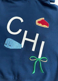 Chicago Icon Patch Hoodie - Navy