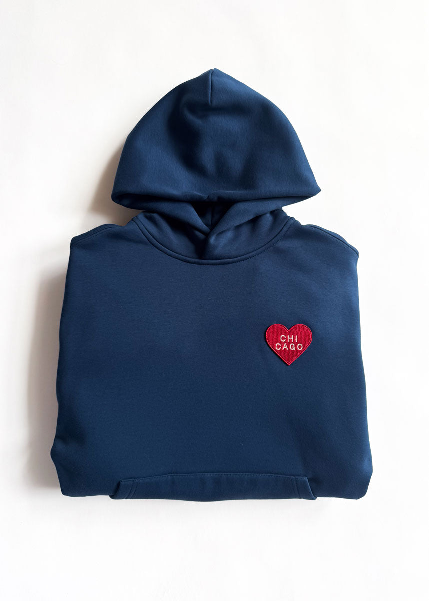 Chicago Icon Patch Hoodie - Navy