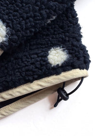 Alice Polka Dot Quarter Snap Fleece - Navy