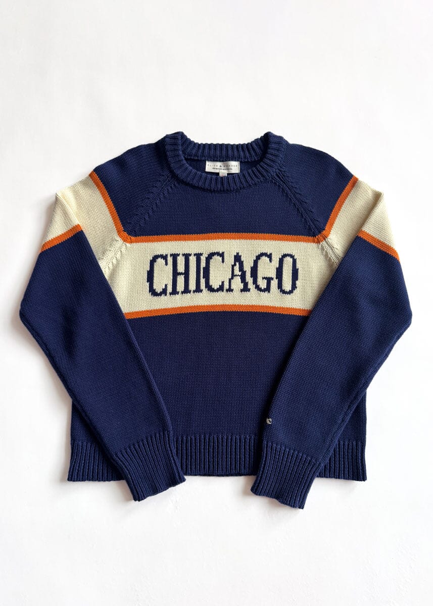 Chicago Vintage Block Stripe Sweater - Navy – Alice & Wonder