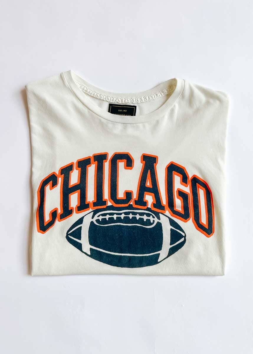 Chicago Football Vintage Crop T-Shirt