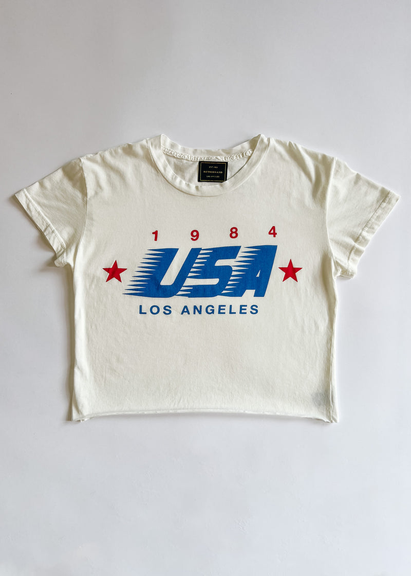 USA Vintage Crop Tee