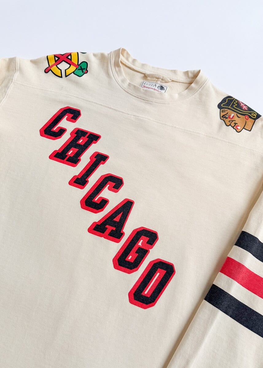 Blackhawks Hockey Jersey Tee - Cream