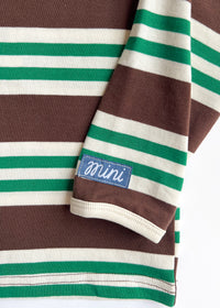 Striped Heavyweight Long Sleeve Tee - Green