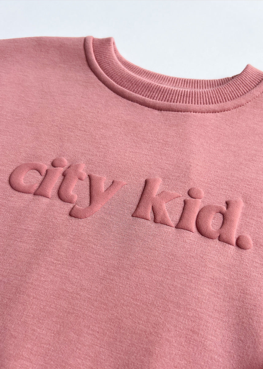City Kid Oversized Sweatshirt - Mauve