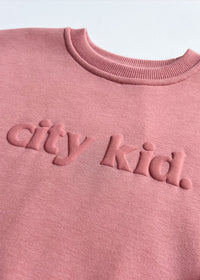 City Kid Oversized Sweatshirt - Mauve