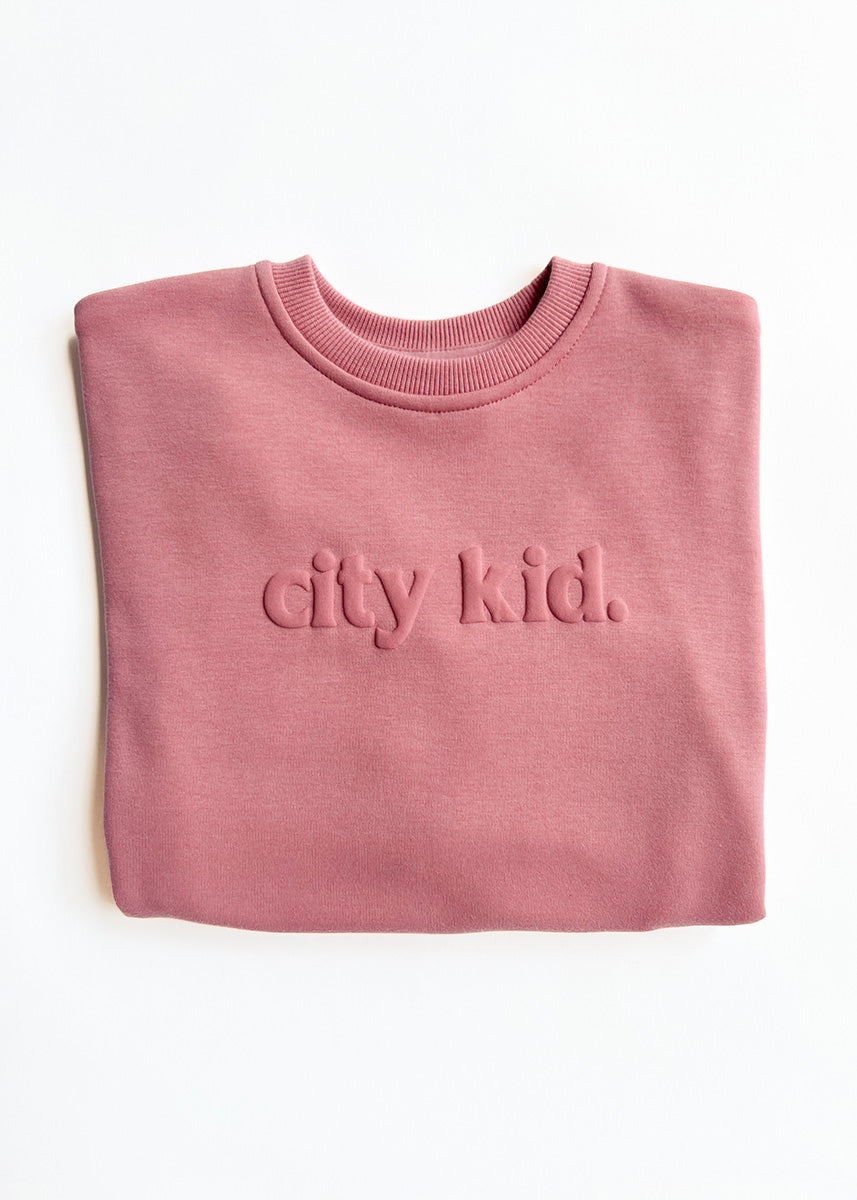 City Kid Oversized Sweatshirt - Mauve