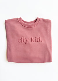 City Kid Oversized Sweatshirt - Mauve