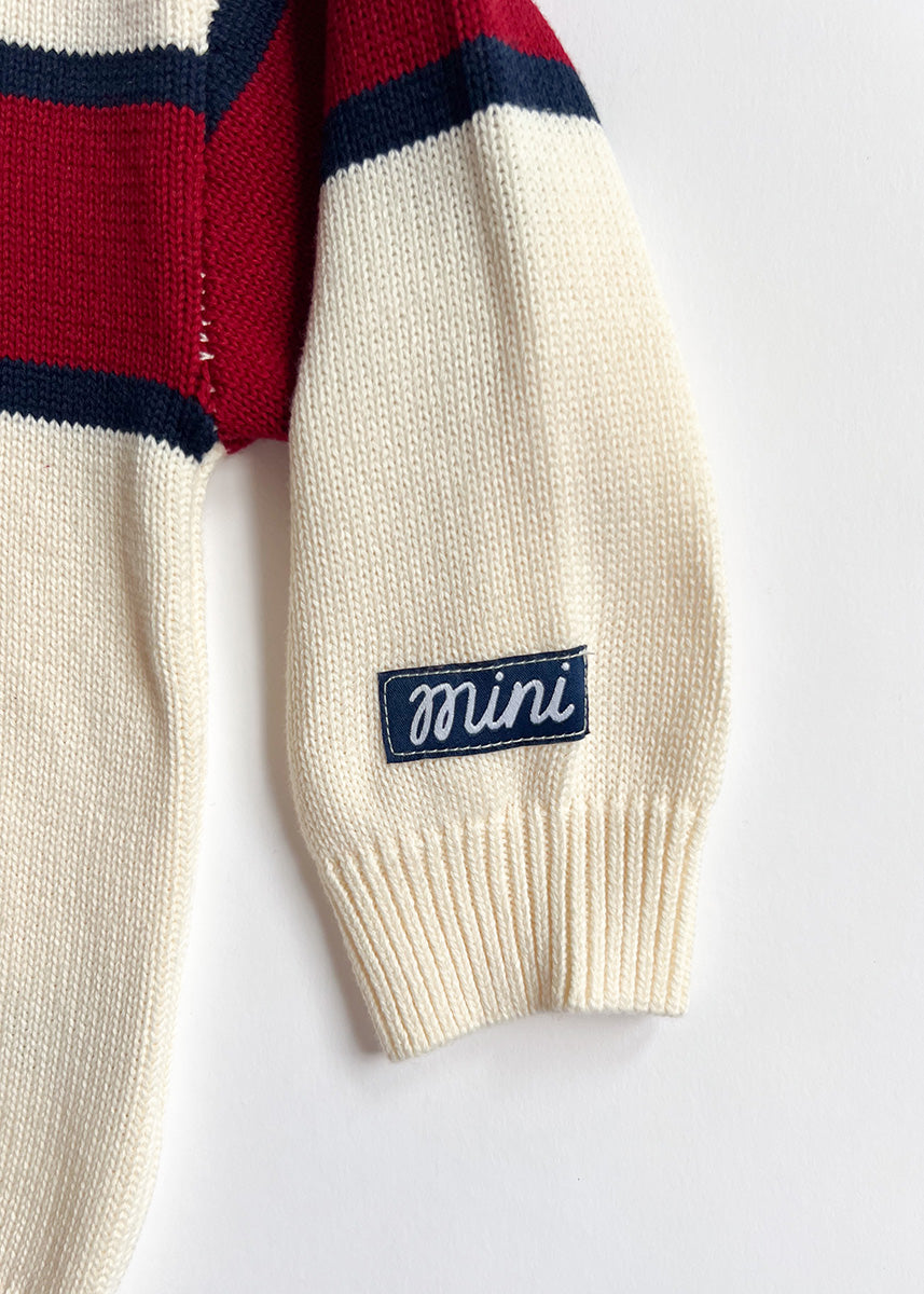 Chicago. Mini Varsity Sweater - Ivory