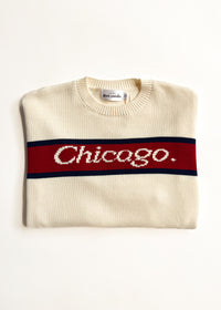 Chicago. Mini Varsity Sweater - Ivory