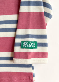 Striped Heavyweight Long Sleeve Tee - Pink
