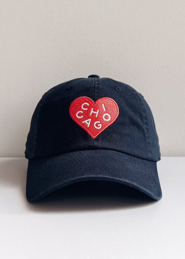 Chicago Heart Icon Hat - Navy