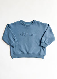 City Kid Oversized Sweatshirt - Storm