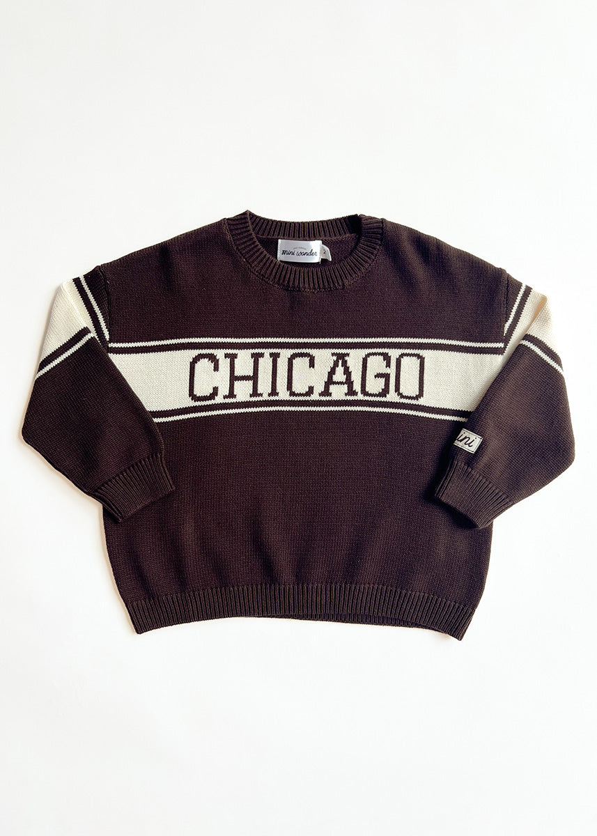 Chicago Mini Athletic Sweater - Espresso
