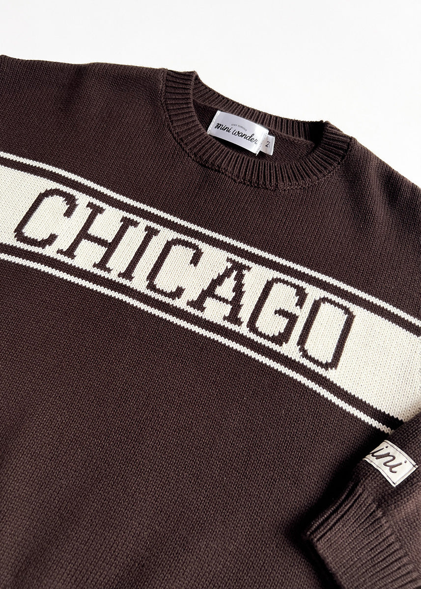 Chicago Mini Athletic Sweater - Espresso