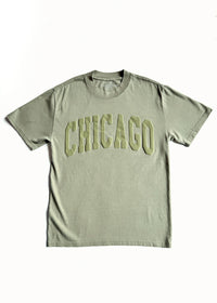 Chicago Collegiate Puff Tee - Washed Thyme