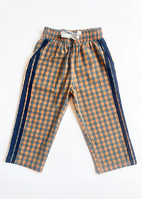Gingham Stripe Pant - Blue & Orange