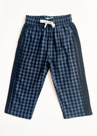 Gingham Stripe Pant - Blue & Black