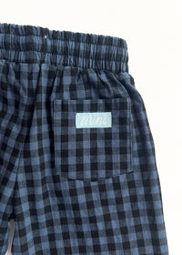 Gingham Stripe Pant - Blue & Black