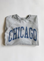 Chicago Classic Crew Sweatshirt - Heather Grey & Navy