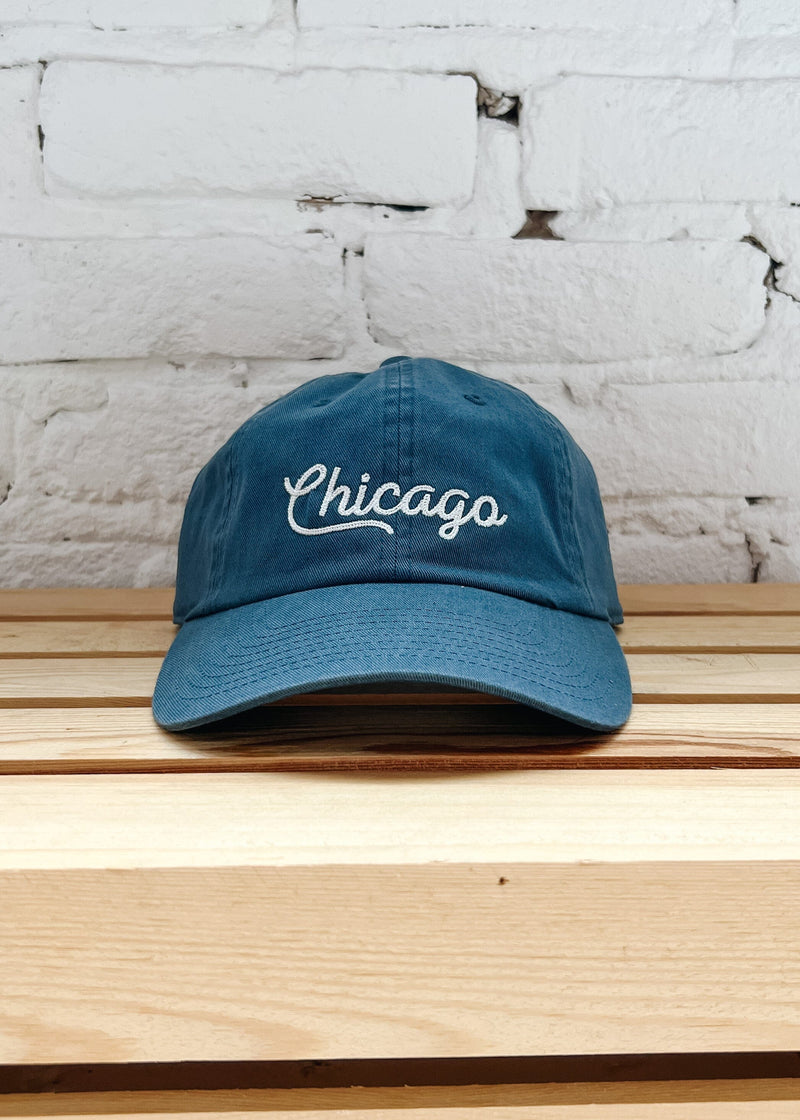 Chicago Chainstitch Dad Hat - Breaker Blue
