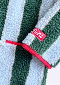 Striped Printed Fleece Jacket