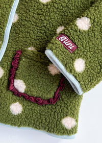 Polka Dot Printed Fleece Jacket