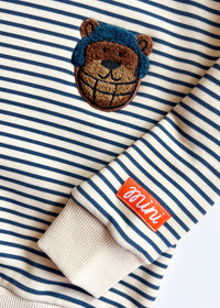 Mr. Bear Patch Stripe Sweatshirt