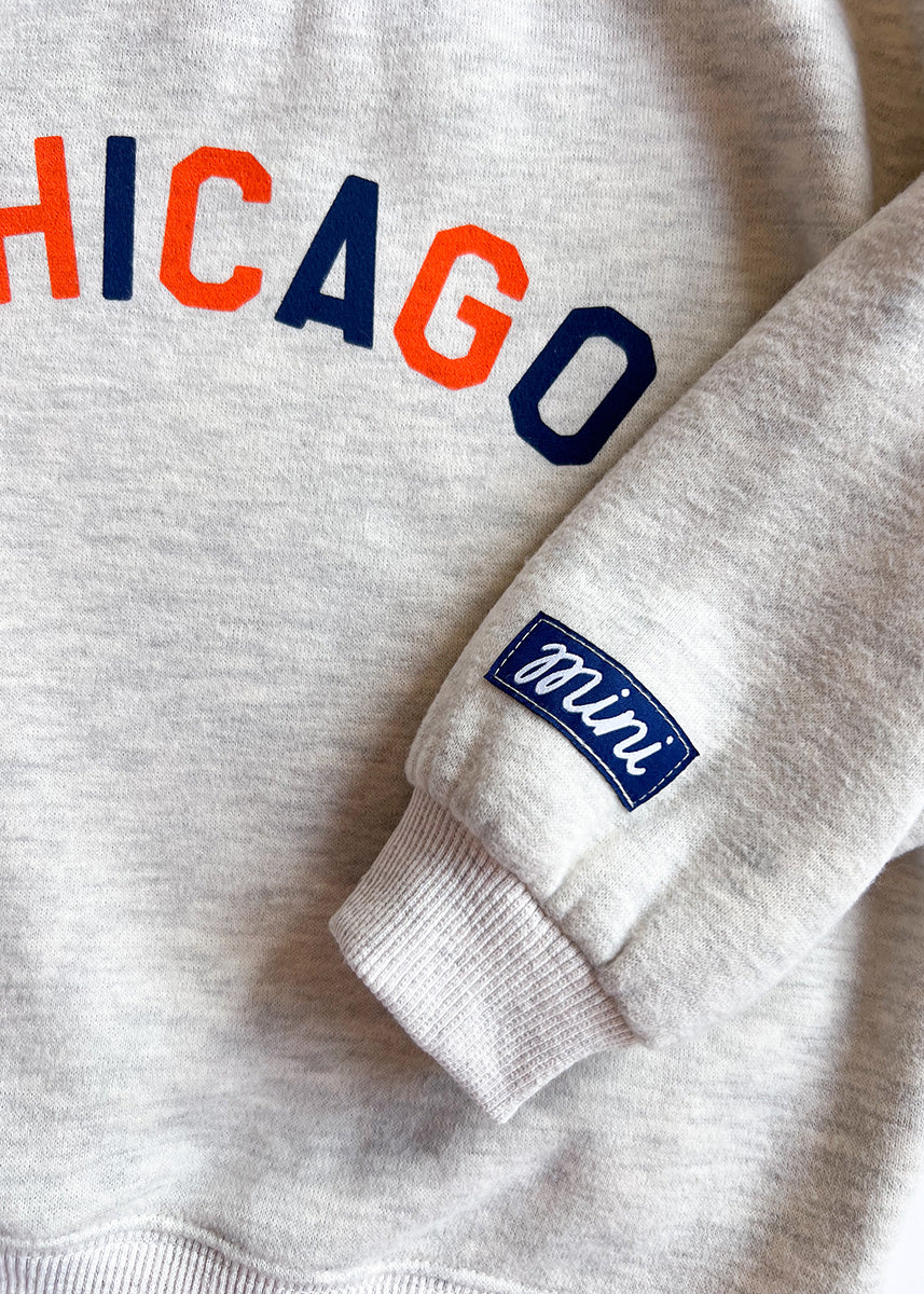 Sweet Home Chicago Oversized Sweatshirt - Orange & Navy