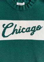 Chicago Collegiate Cursive Sweater - Green